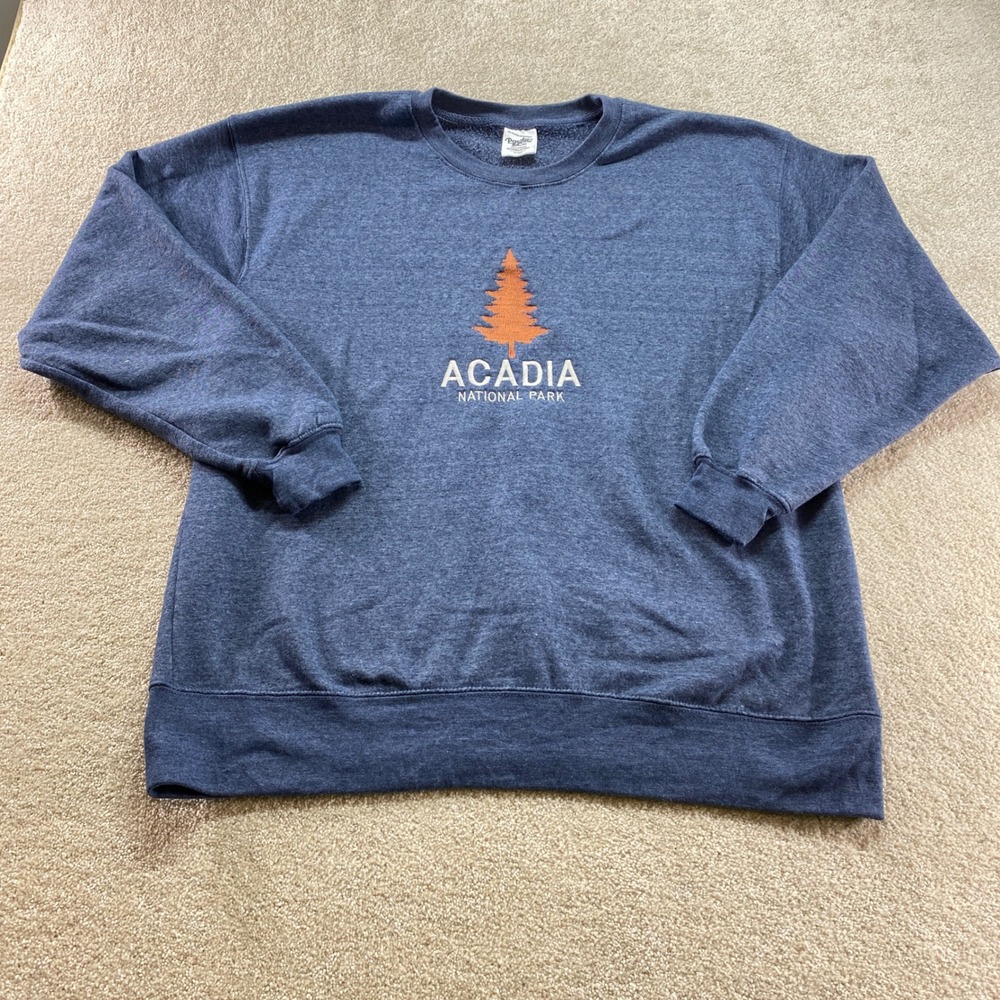 Pacific & Co Sweatshirt Mens 2XL Blue Acadia National Park Graphic‎ Pullover